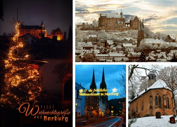 Weihnachtskarte "Weihnachtsgrüße aus Marburg" (10 Stk.)