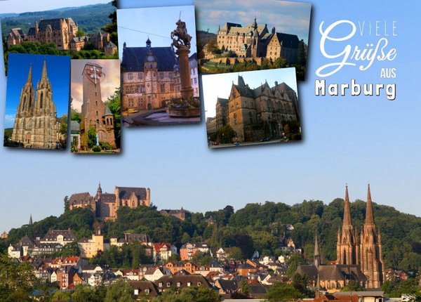 Postkarte "Marburg-Collage" (10 Stk.)