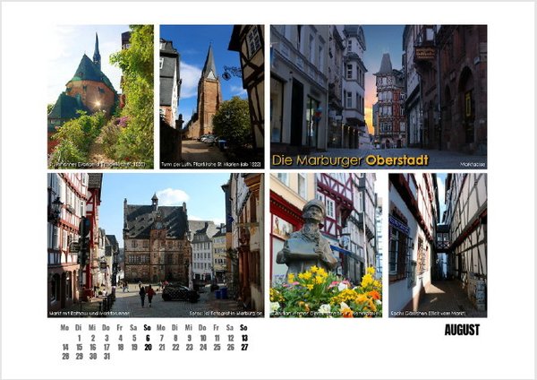 Kalender Marburg 2023 mit Fotos von Manfred Hilberger